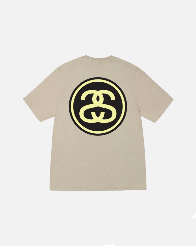 Stussy SS-Link Tee - Unisex Shortsleeve Khaki | DKZDE48327