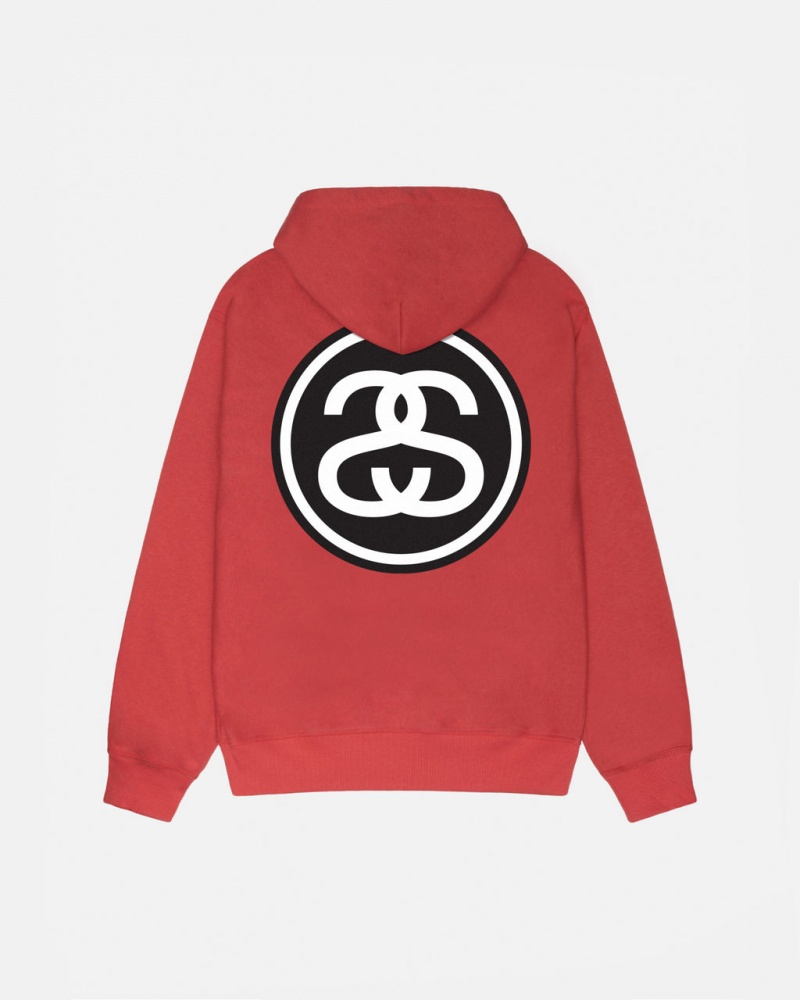 Stussy SS-Link Zip Hoodie - Unisex Hoodies Rød | SDKNY49492