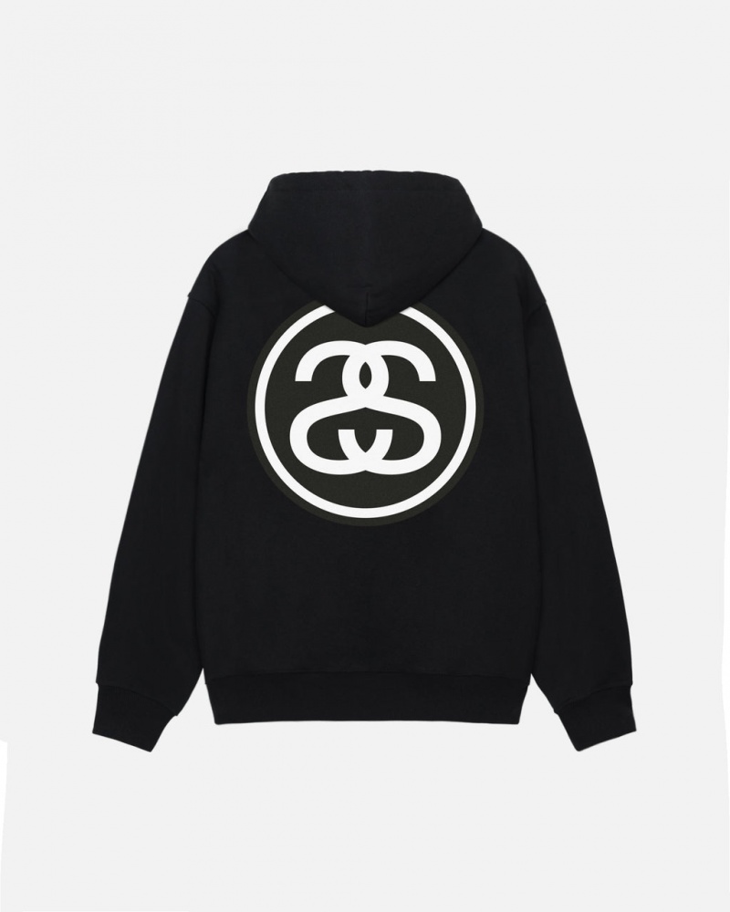 Stussy SS-Link Zip Hoodie - Unisex Hoodies Sort | DKCVG49029