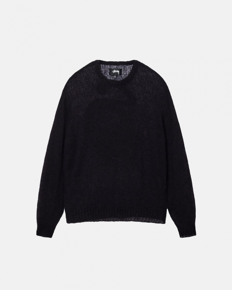 Stussy S Loose Knit Sweater - Unisex Sweaters Sort | PDKER55498