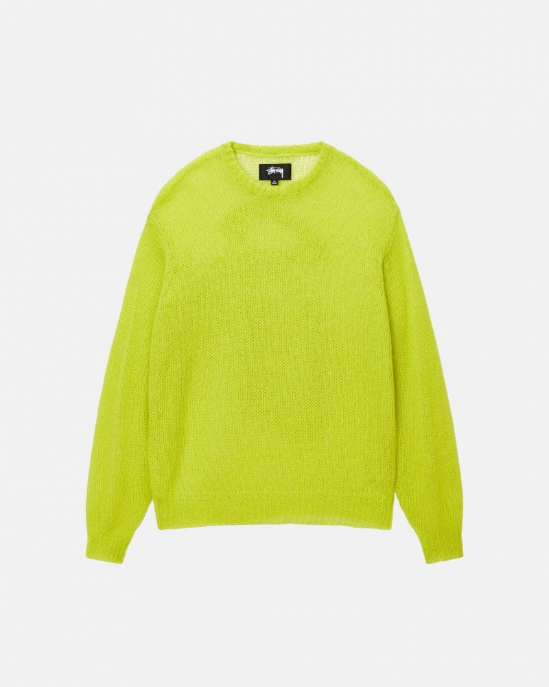 Stussy S Loose Knit Sweater - Unisex Sweaters Lysegrøn | DKNZX54390