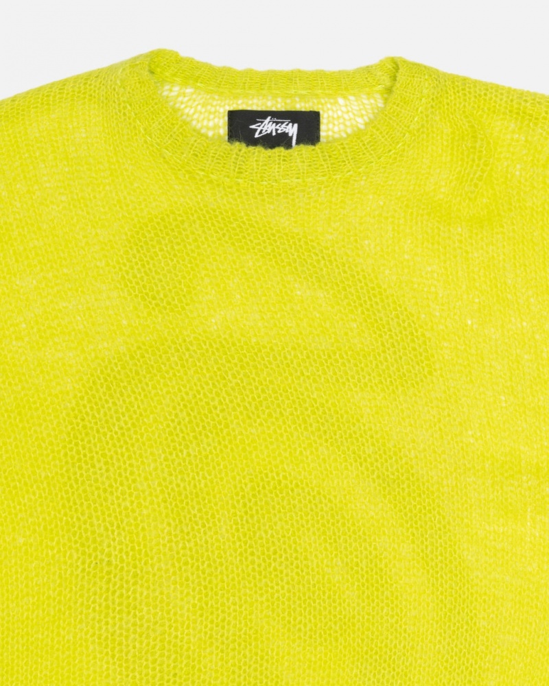 Stussy S Loose Knit Sweater - Unisex Sweaters Lysegrøn | DKNZX54390