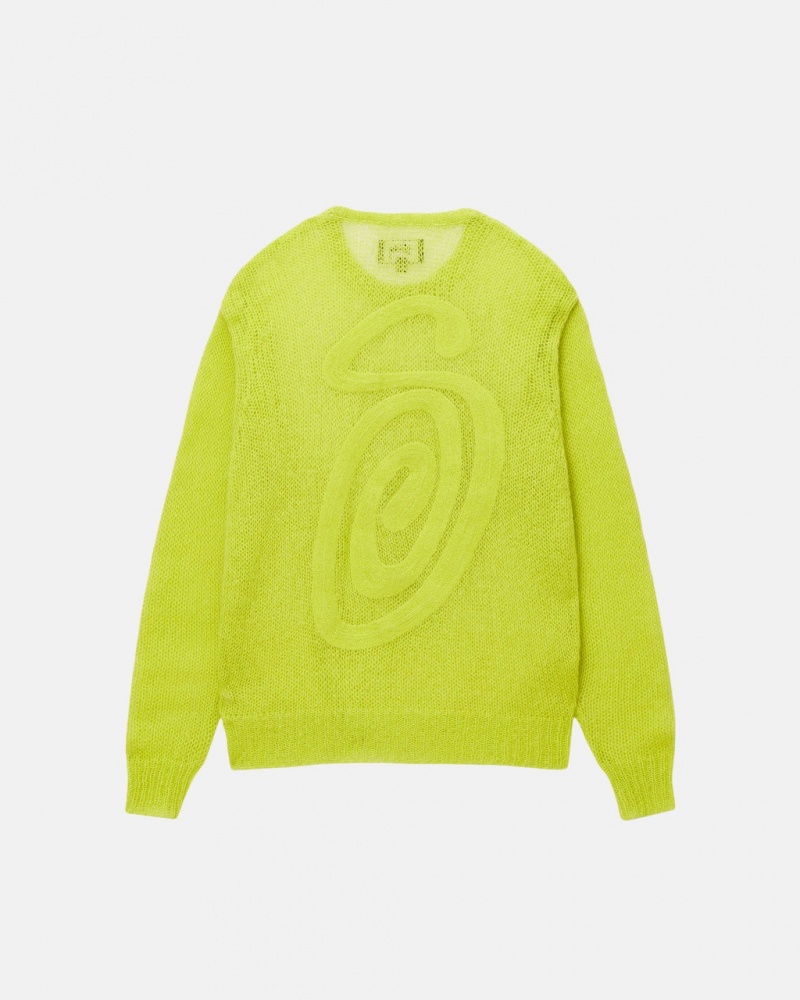 Stussy S Loose Knit Sweater - Unisex Sweaters Lysegrøn | DKNZX54390