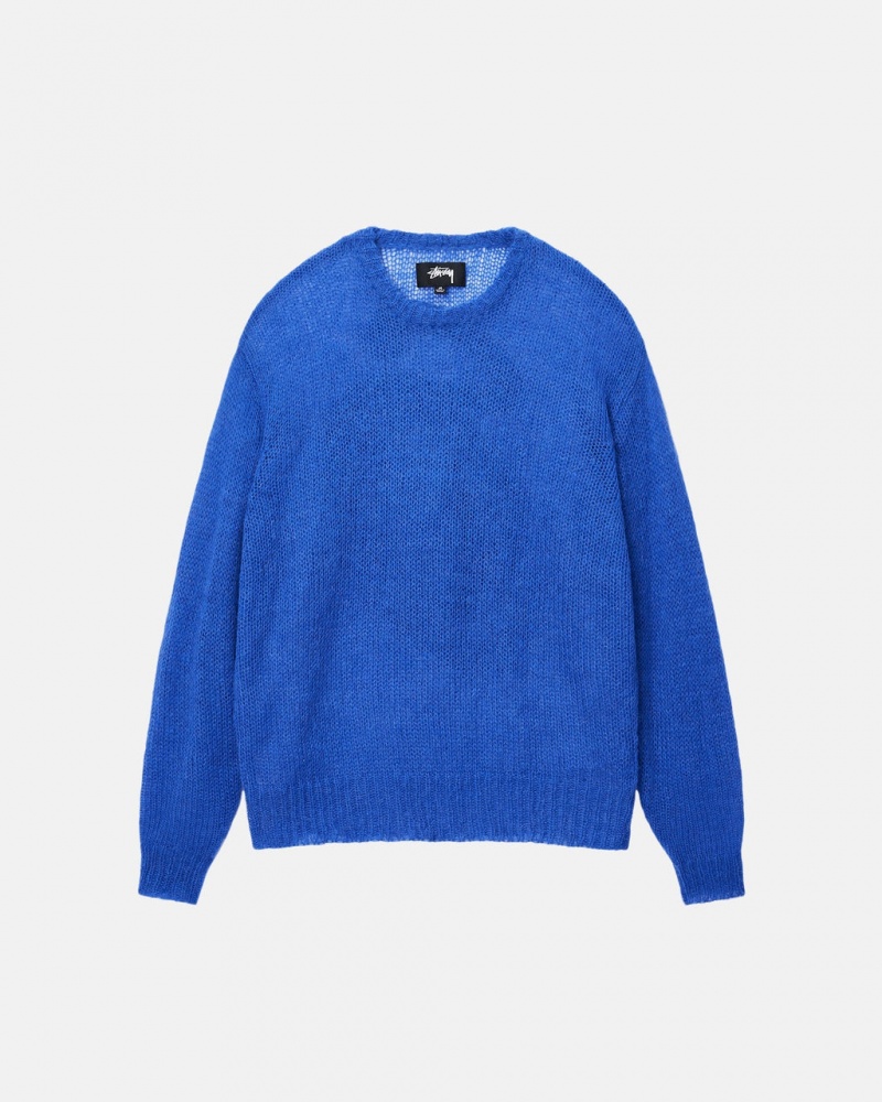 Stussy S Loose Knit Sweater - Unisex Sweaters Blå | SDKNY84649