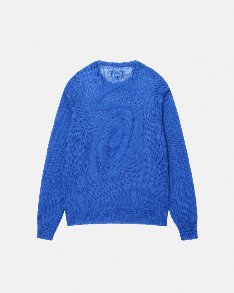 Stussy S Loose Knit Sweater - Unisex Sweaters Blå | SDKNY84649