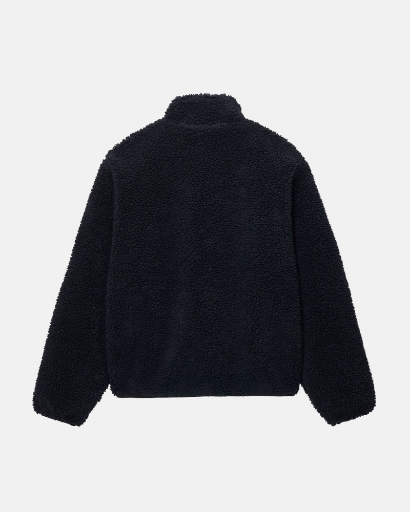 Stussy Sherpa Reversible Jacket - Unisex Jackets Sort | TDKWZ16979