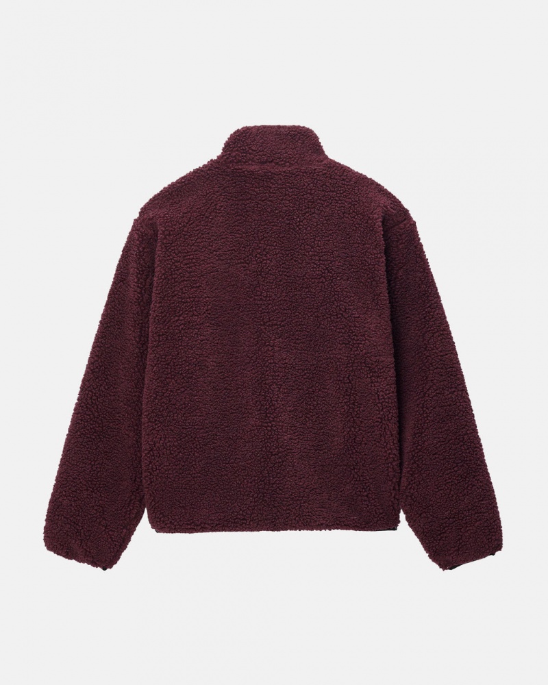 Stussy Sherpa Reversible Jacket - Unisex Jackets Bordeaux | QDKUV14621