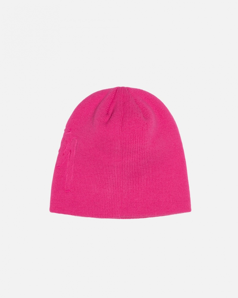 Stussy Skullcap Embossed Smooth Stock - Unisex Lyserød | YDKVQ45087