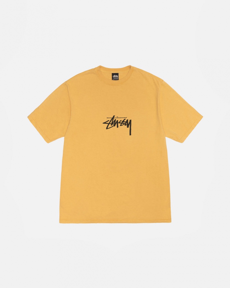 Stussy Small Stock Tee Pigment Dyed - Unisex Shortsleeve Orange | UDKTG58500