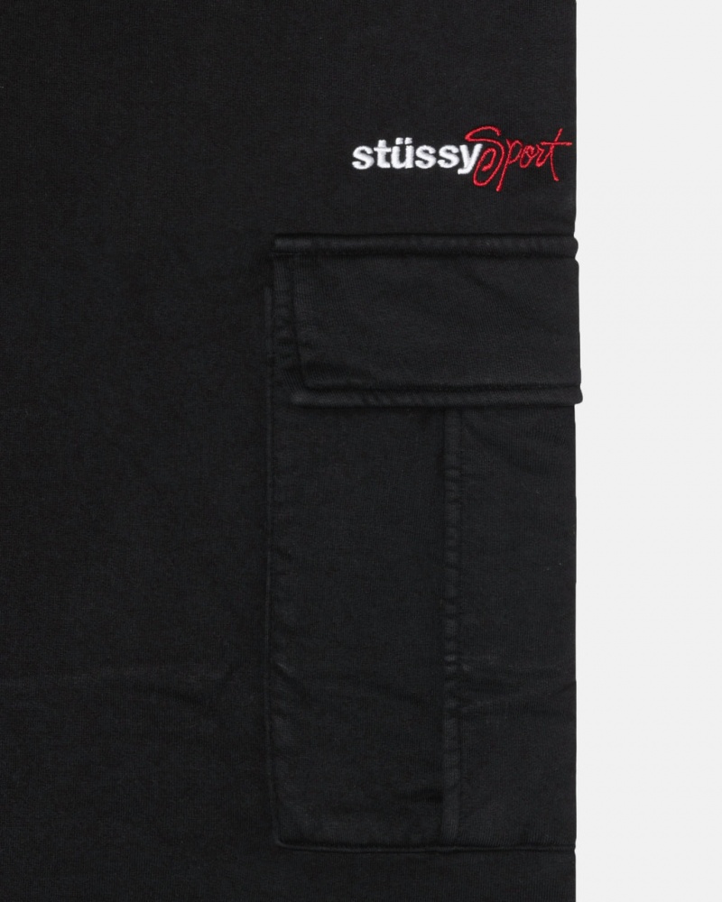 Stussy Sports Cargo Fleece Pant - Mens Pants Sort | DKCIF50522