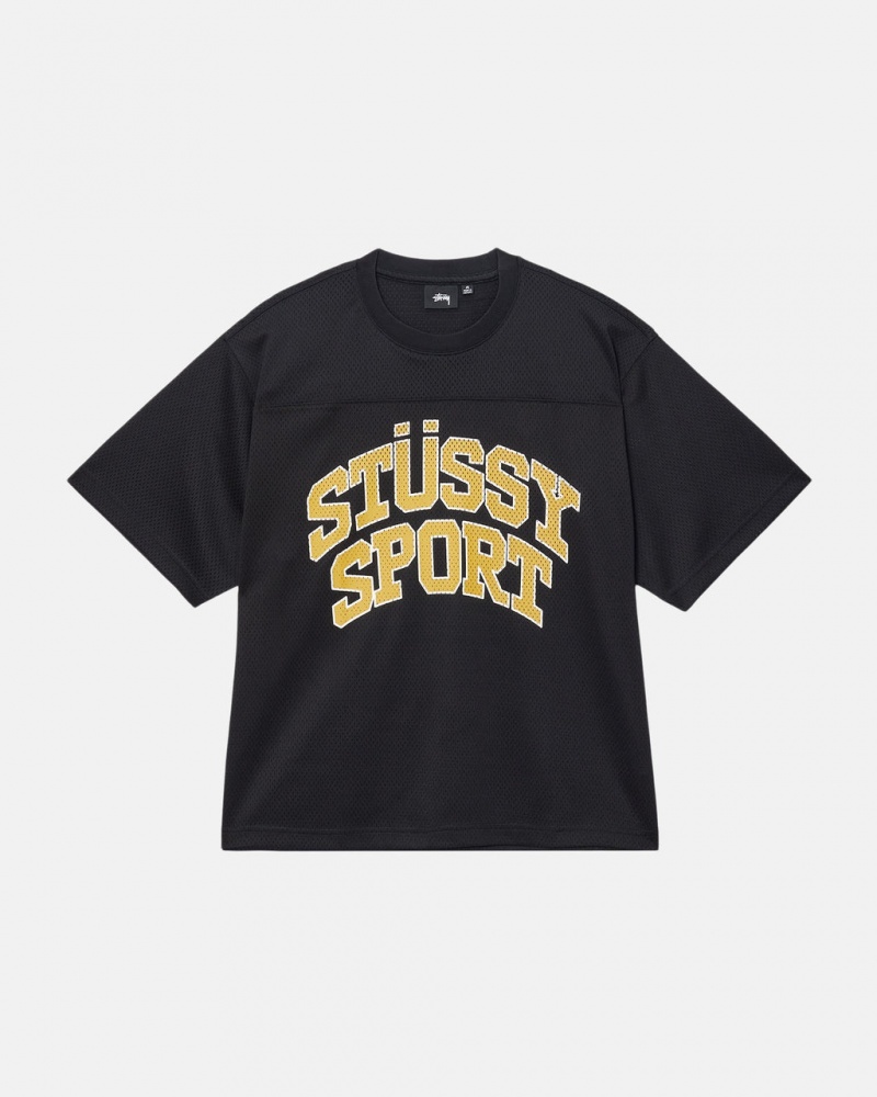 Stussy Sports Mesh Football Jersey - Unisex Sweaters Knits Sort | MDKHR74733