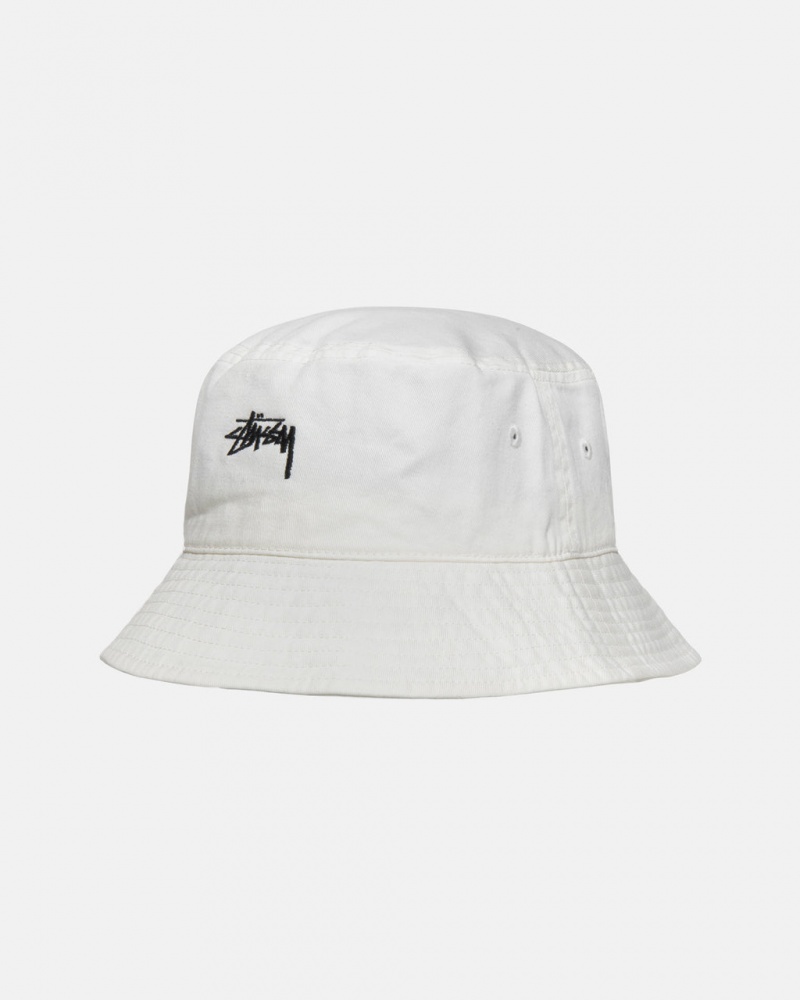 Stussy Stock Bucket Hat - Mens Beige | DKNZX13251