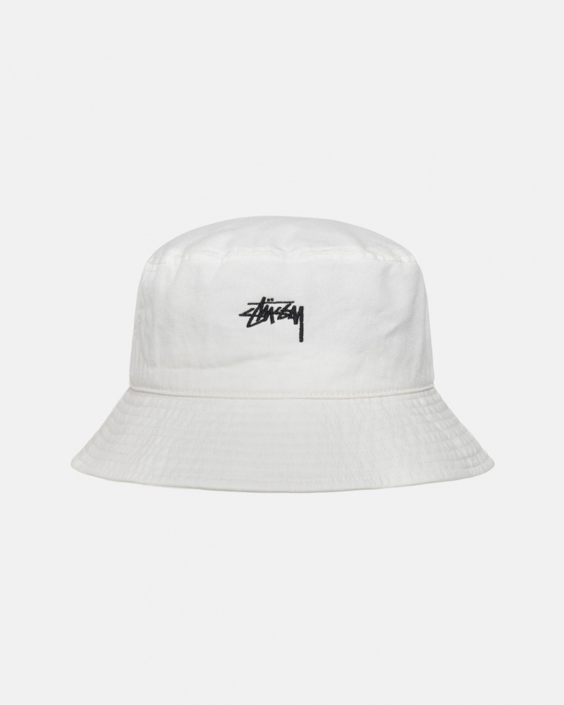 Stussy Stock Bucket Hat - Mens Beige | DKNZX13251