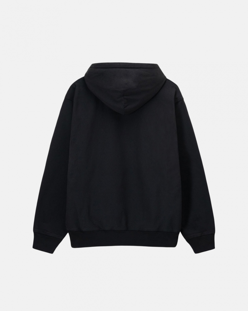 Stussy Stock Logo Hoodie - Unisex Hoodies Sort | XDKGW85498