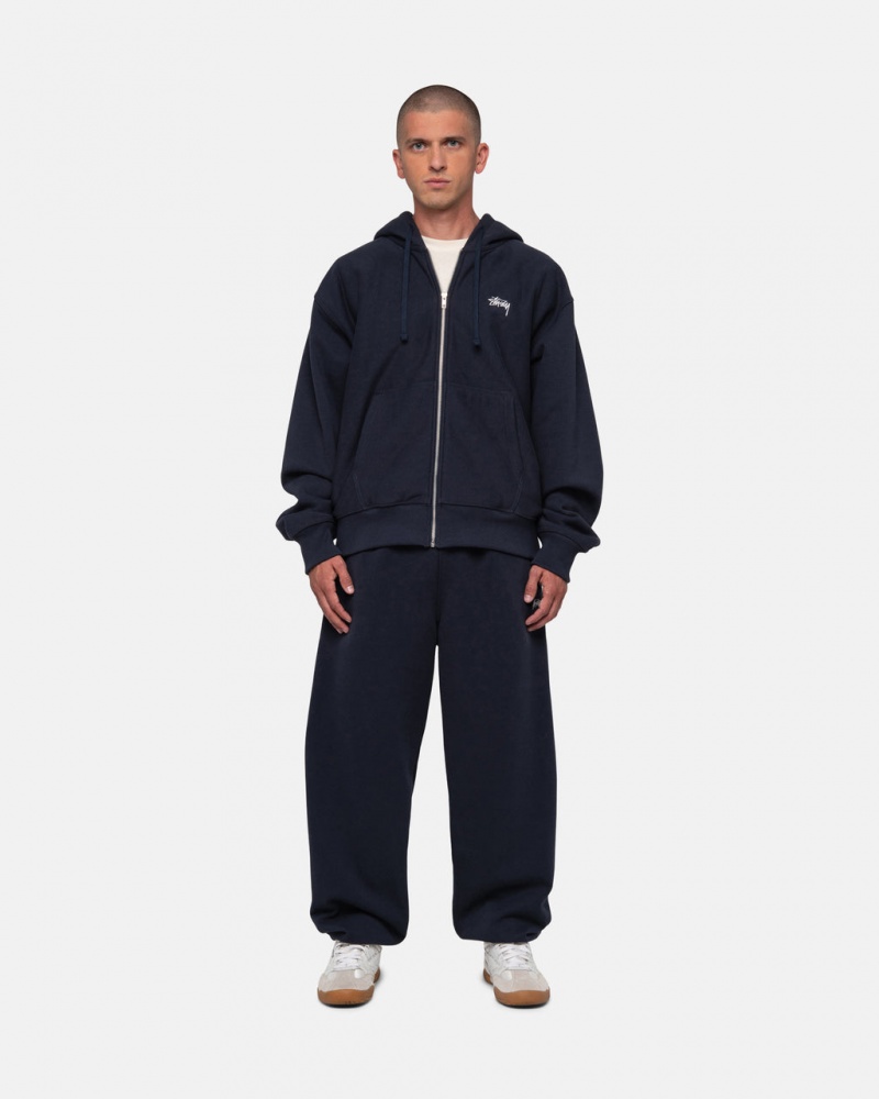 Stussy Stock Logo Sweatpant - Unisex Pants Mørkeblå | ADKDF26601