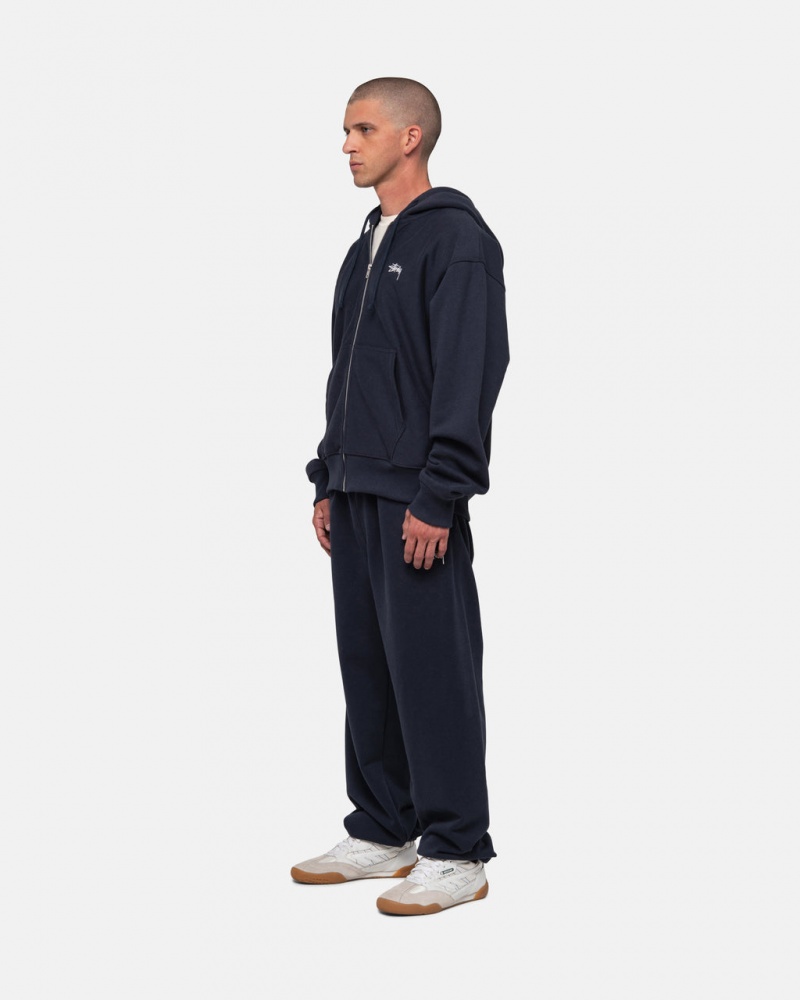 Stussy Stock Logo Sweatpant - Unisex Pants Mørkeblå | ADKDF26601