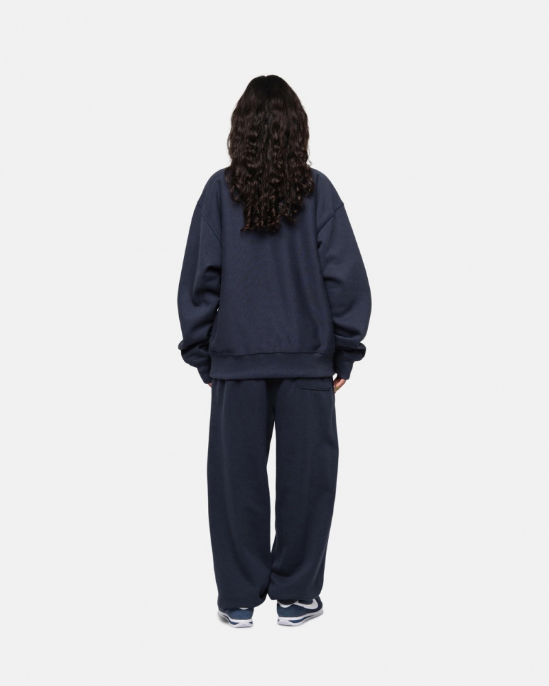 Stussy Stock Logo Sweatpant - Unisex Pants Mørkeblå | ADKDF26601