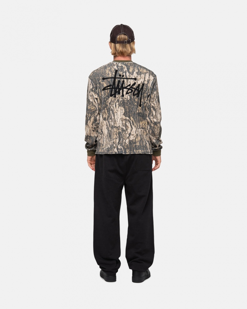 Stussy Stock Logo Sweatpant - Unisex Pants Sort | FDKHY25012