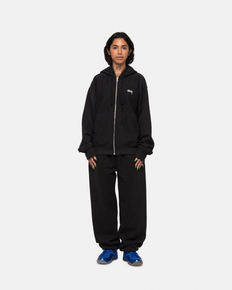 Stussy Stock Logo Sweatpant - Unisex Pants Sort | FDKHY25012