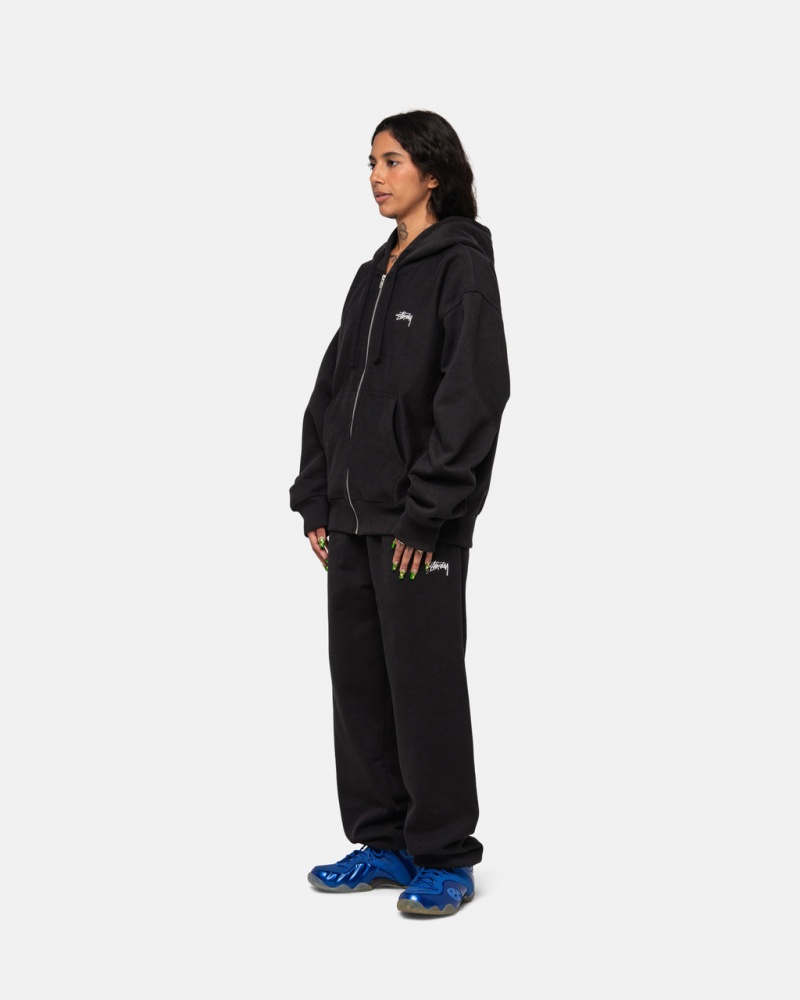 Stussy Stock Logo Sweatpant - Unisex Pants Sort | FDKHY25012