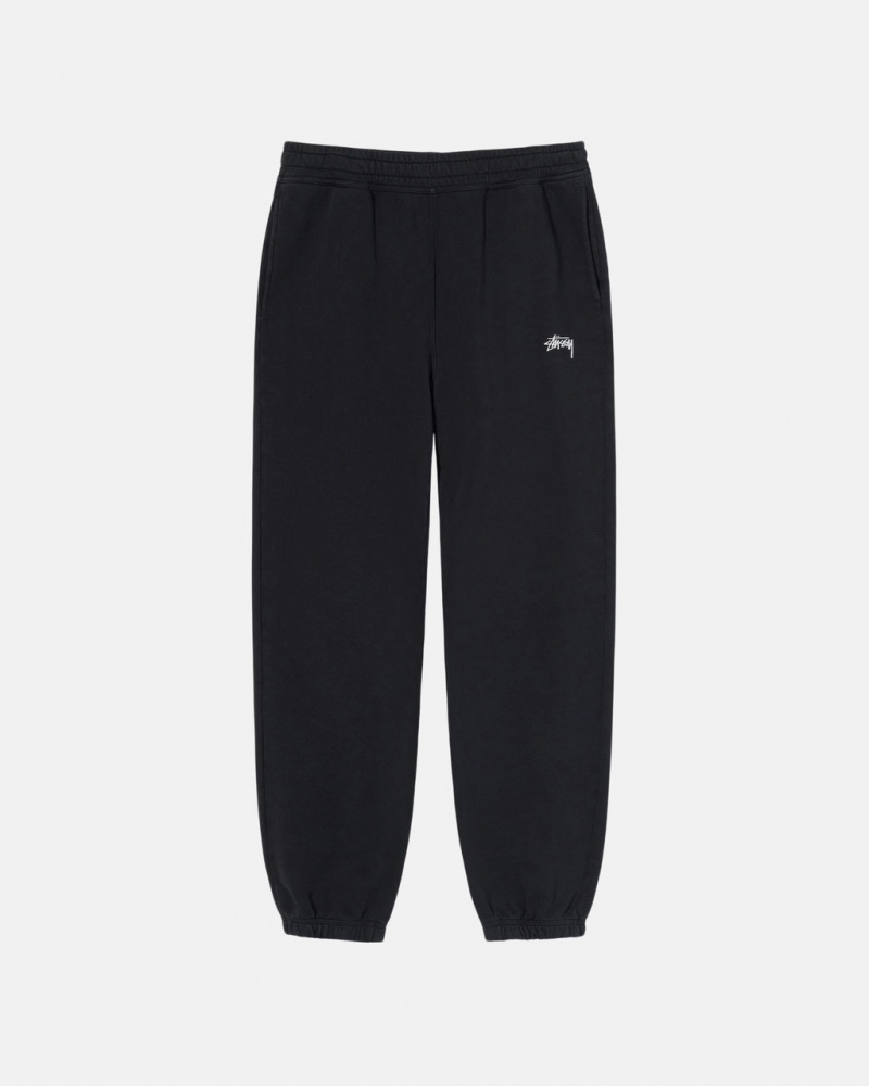 Stussy Stock Logo Sweatpant - Unisex Pants Sort | FDKHY25012