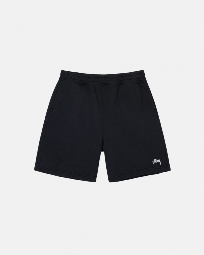 Stussy Stock Logo Sweatshort - Unisex Shorts Trunks Sort | DKNZX99739