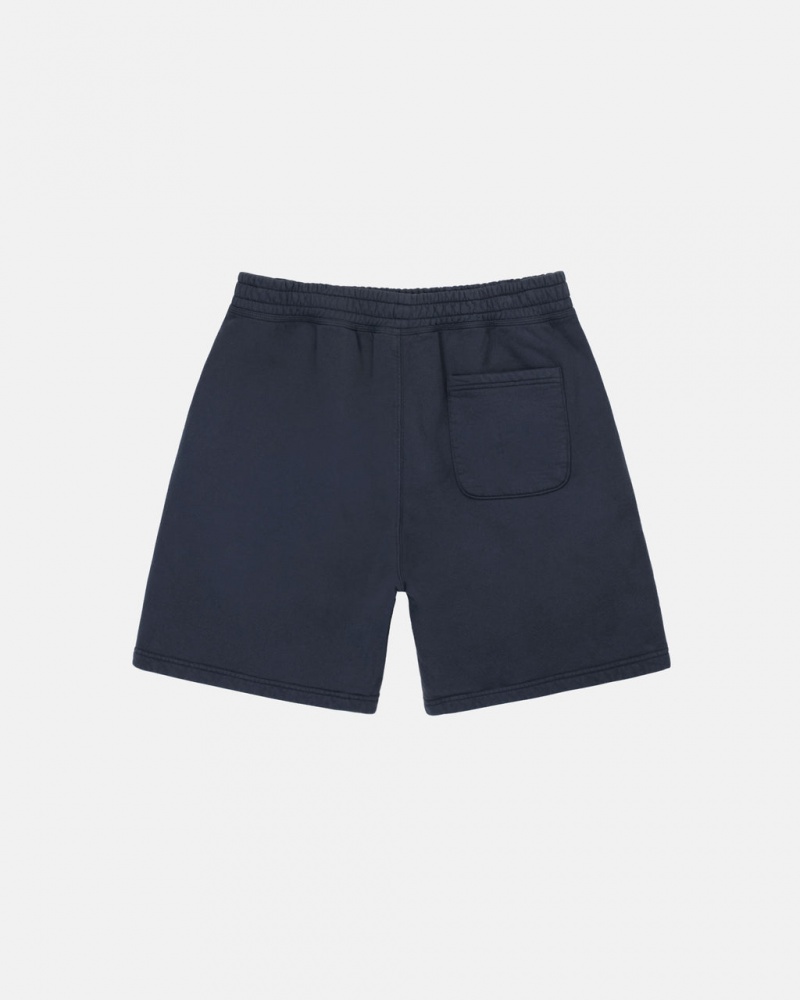 Stussy Stock Logo Sweatshort - Unisex Shorts Trunks Mørkeblå | DKEGJ33968