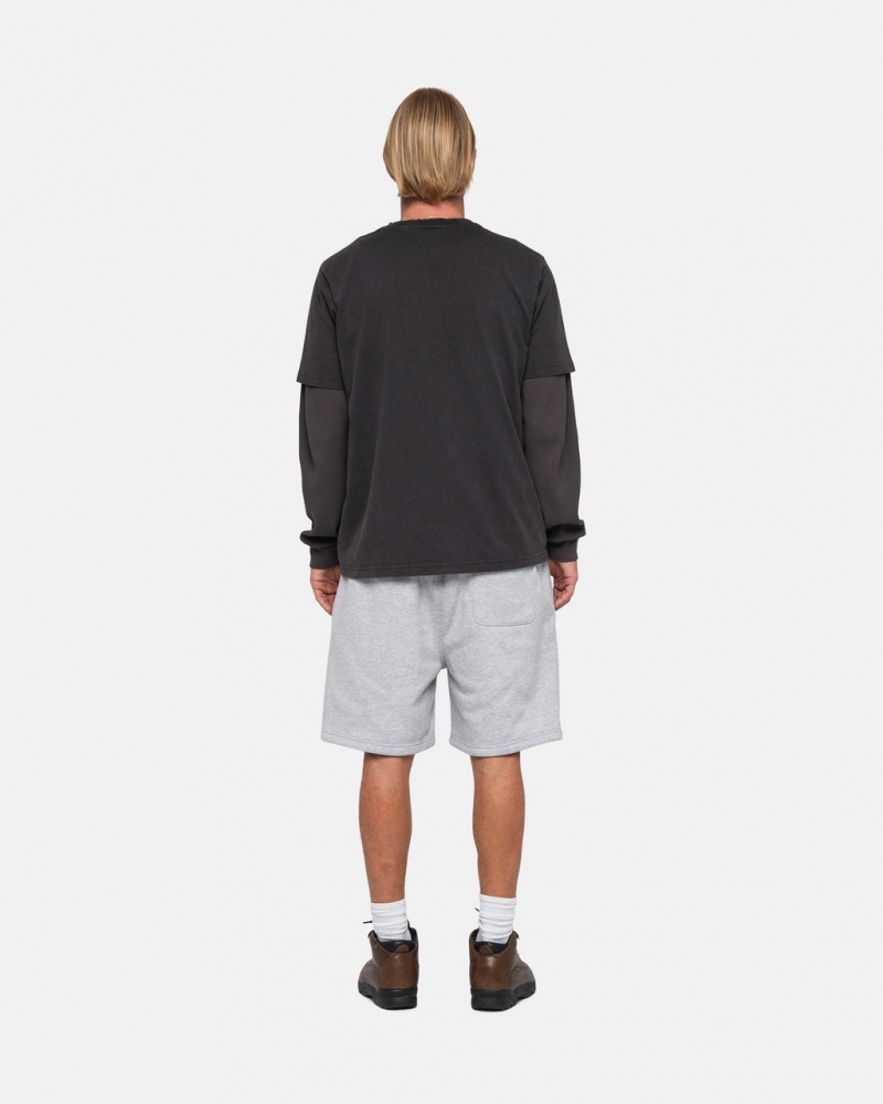 Stussy Stock Logo Sweatshort - Unisex Shorts Trunks Grå | DKCIF41545