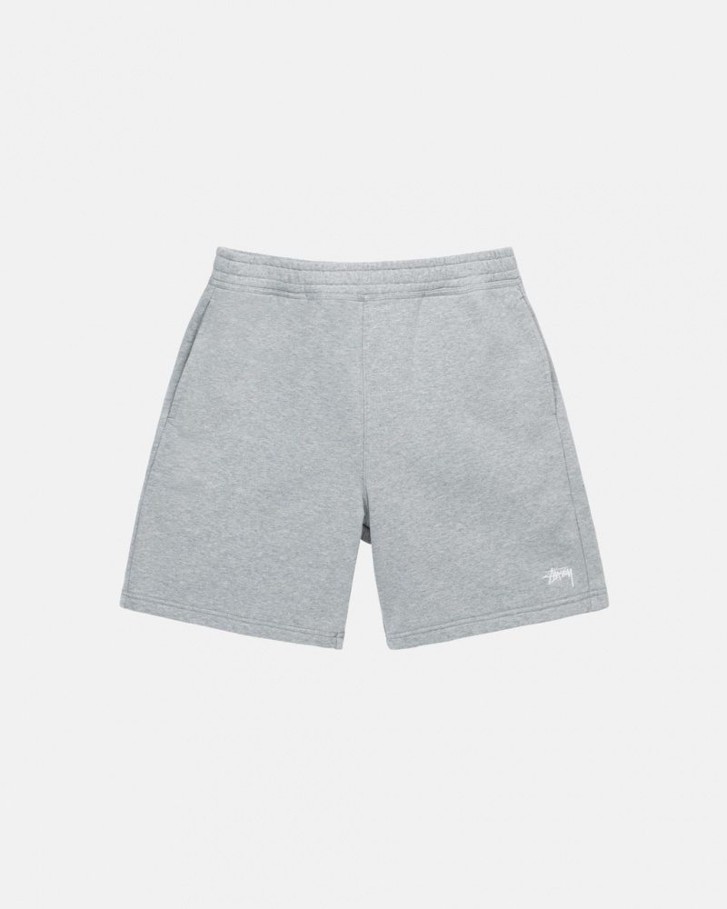 Stussy Stock Logo Sweatshort - Unisex Shorts Trunks Grå | DKCIF41545