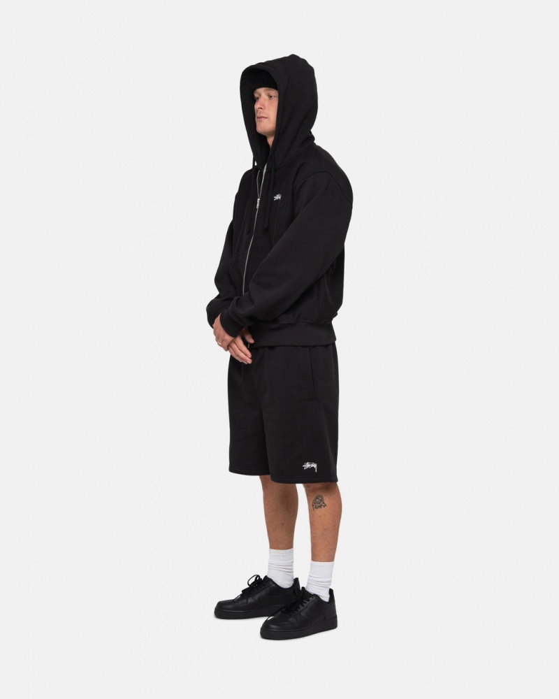 Stussy Stock Logo Sweatshort - Unisex Shorts Trunks Sort | DKDYB96710