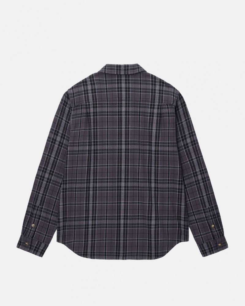 Stussy Stones Plaid Shirt - Unisex Tops Sort | DKCVG73006