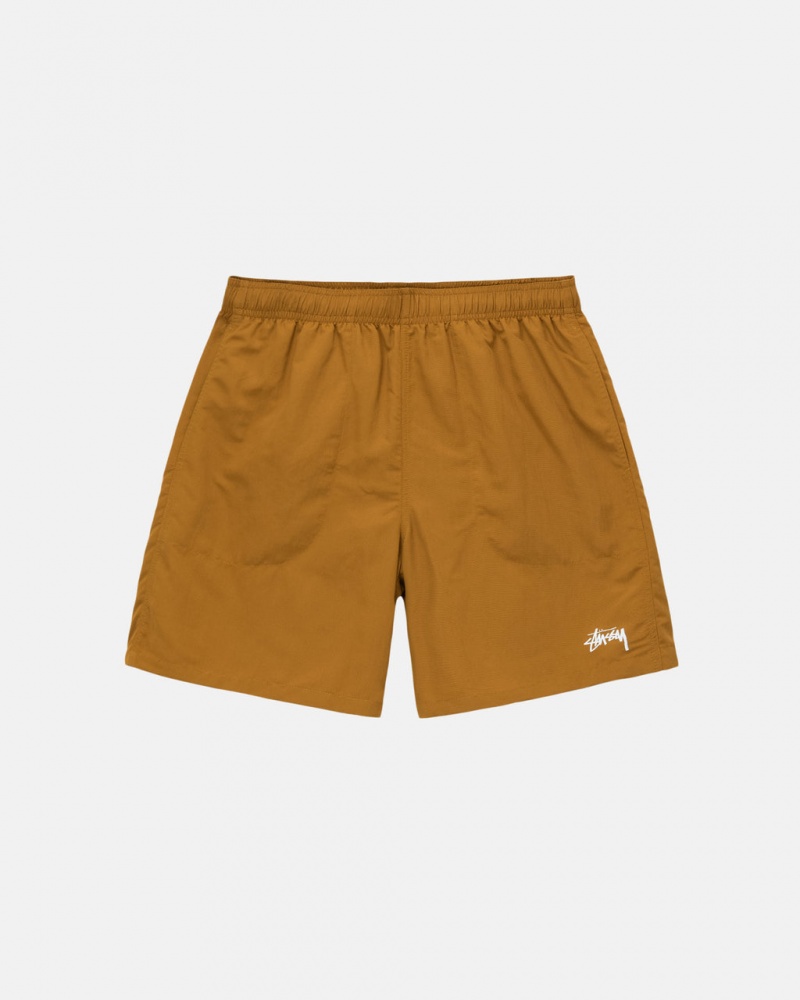 Stussy Strand Kort Stock - Unisex Shorts Trunks Hvide | TDKPQ66499