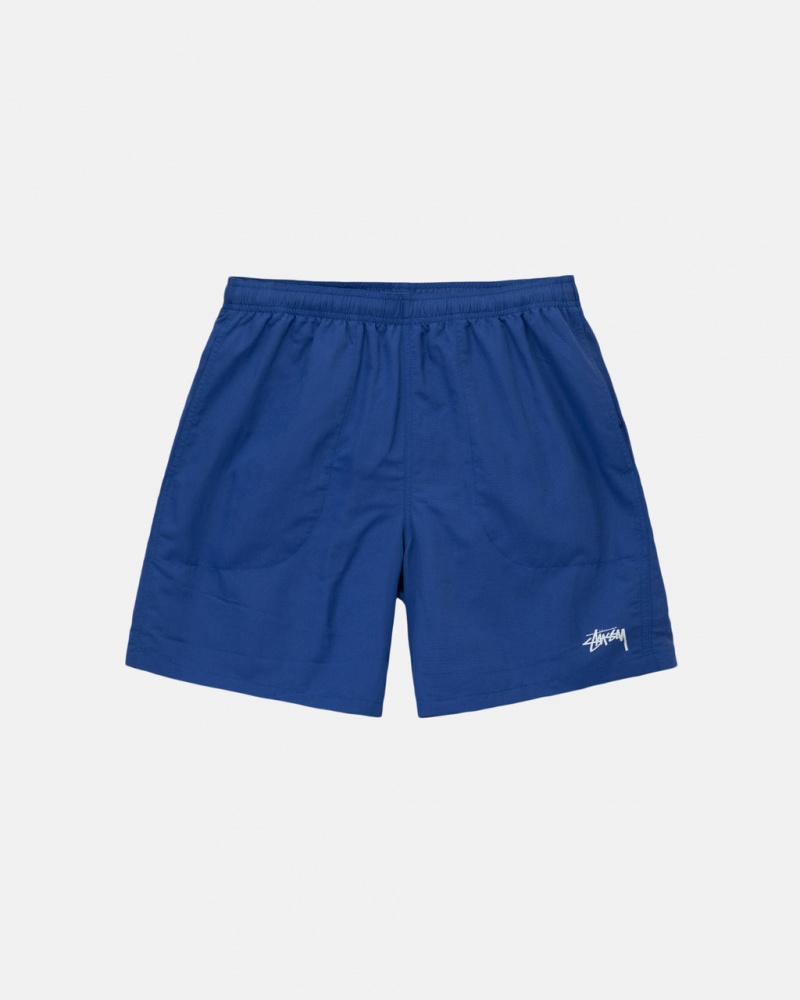 Stussy Strand Kort Stock - Unisex Shorts Trunks Dyb Blå | DKICD94799