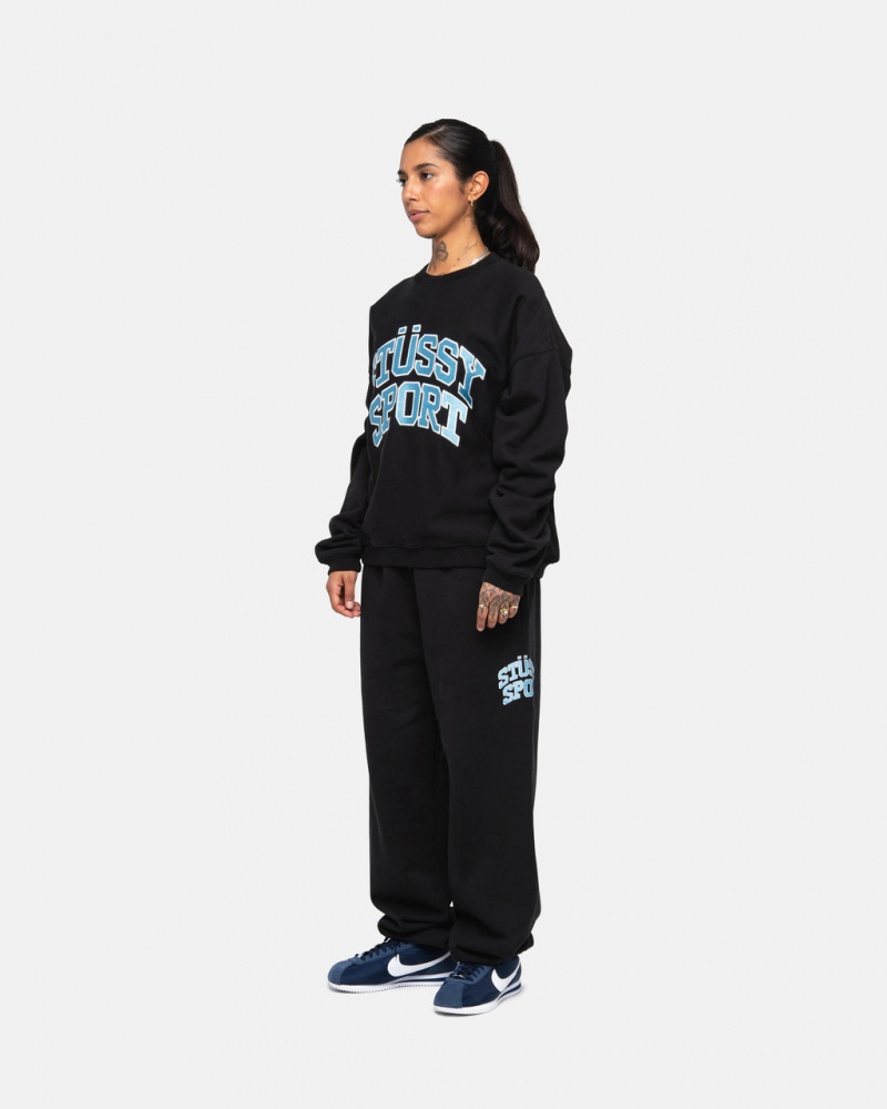 Stussy Stüssy Sports Sweatpant - Unisex Jeans Pants Sort | UDKND53462