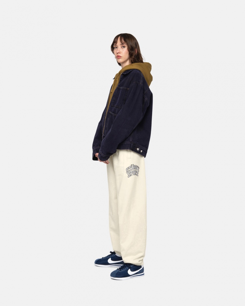 Stussy Stüssy Sports Sweatpant - Unisex Jeans Pants Hvide | DKEGJ21054