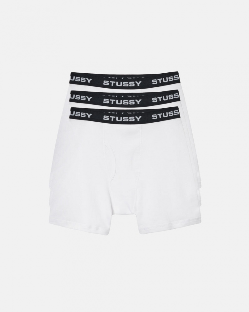 Stussy Stussy Boxer Briefs - Unisex Shorts Trunks Hvide | QDKWA52022