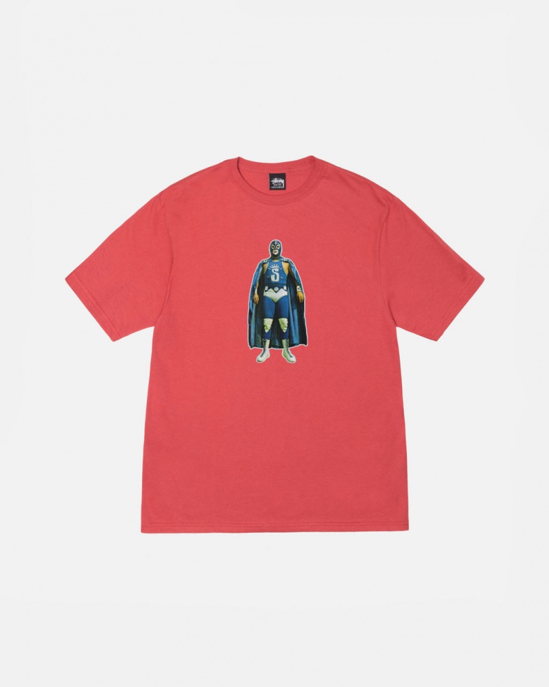 Stussy Stussy Lucha Tee - Unisex Shortsleeve Rød | DKZDE16545