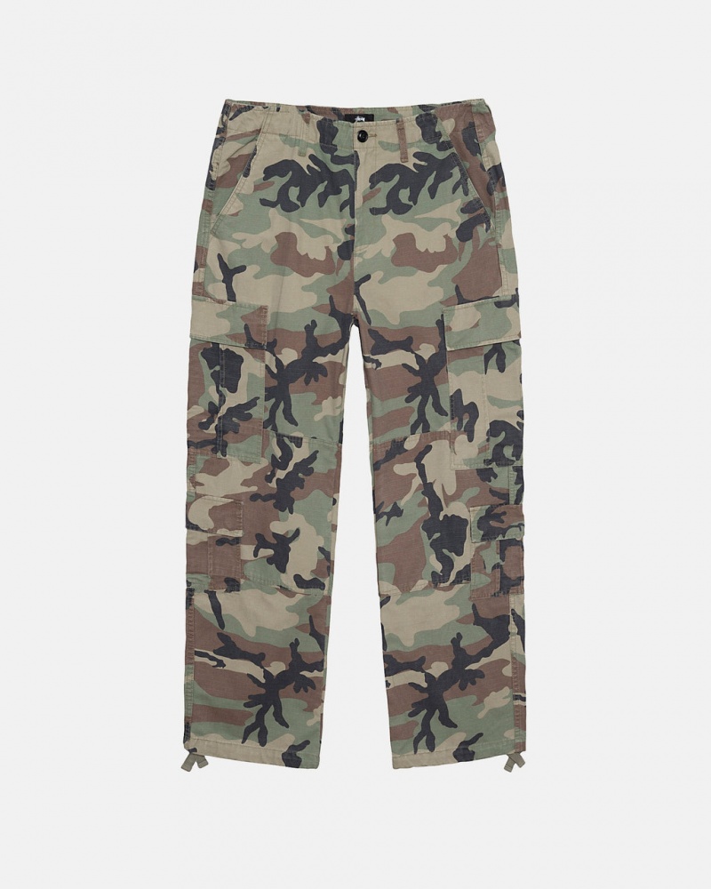 Stussy Surplus Cargo Ripstop - Unisex Jeans Pants Camo | SDKVO58371