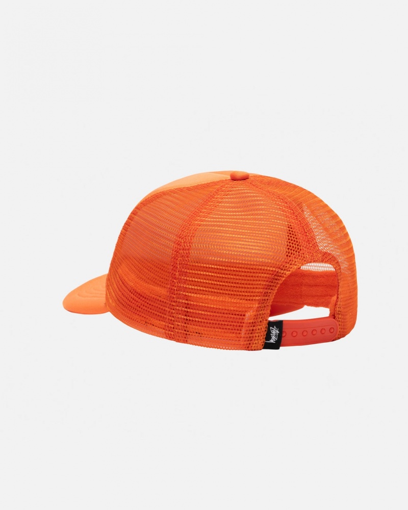 Stussy Trucker Big Basic Snapback - Unisex Orange | DKIIZ47666