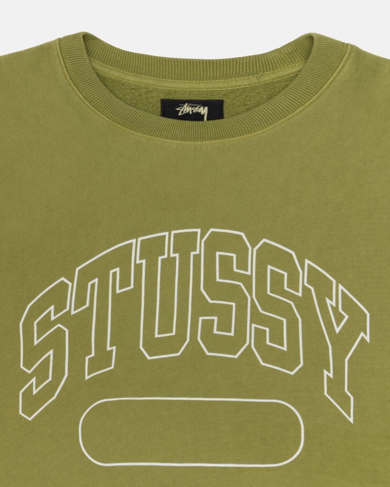 Stussy Varsity Oversized Crew - Unisex Hoodies Grøn | DKICD34398