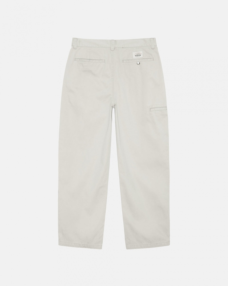 Stussy Workgear Trouser Twill - Unisex Pants Hvide | BDKSD30864