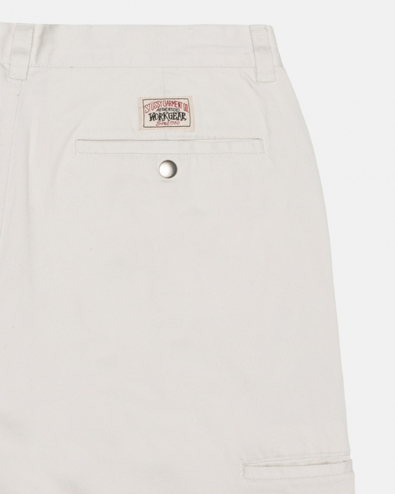 Stussy Workgear Trouser Twill - Unisex Pants Hvide | BDKSD30864