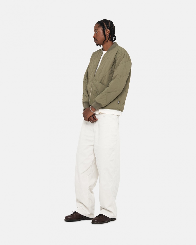 Stussy Workgear Trouser Twill - Unisex Pants Hvide | BDKSD30864