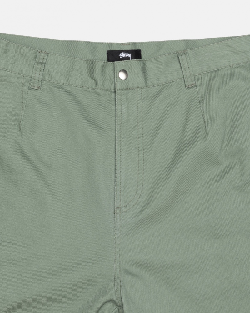 Stussy Workgear Trouser Twill - Unisex Pants Grøn | DKZDE14309