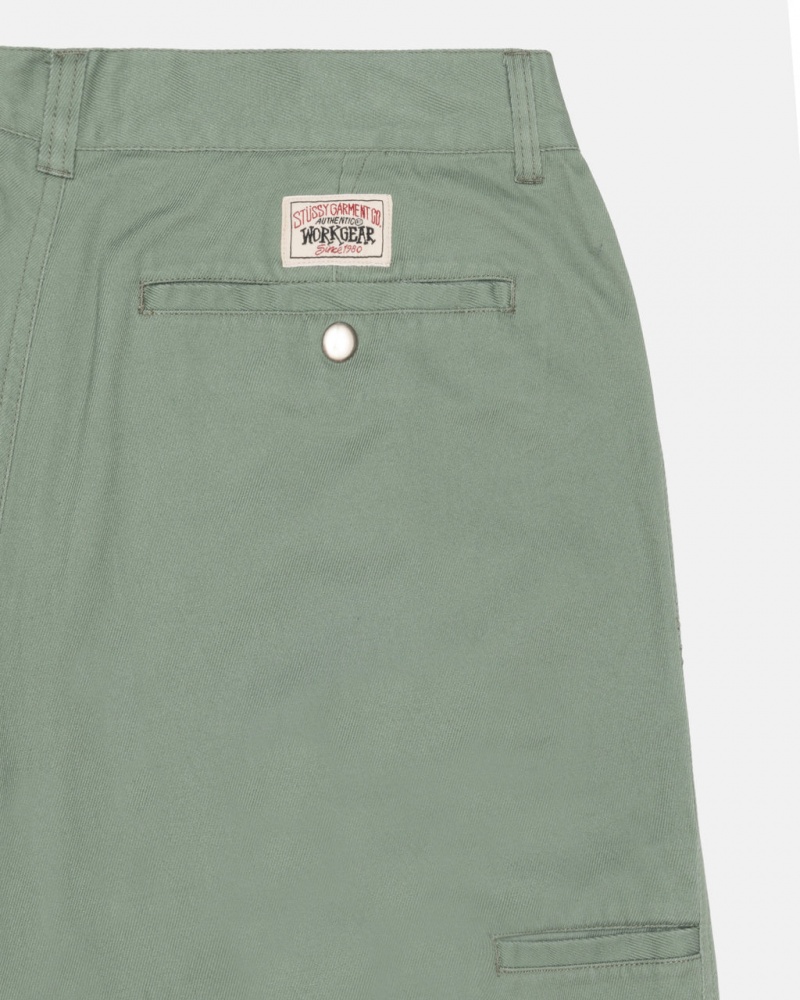 Stussy Workgear Trouser Twill - Unisex Pants Grøn | DKZDE14309