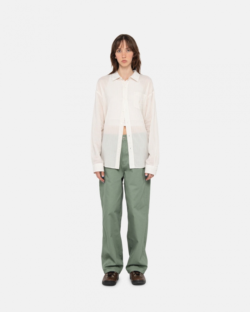 Stussy Workgear Trouser Twill - Unisex Pants Grøn | DKZDE14309