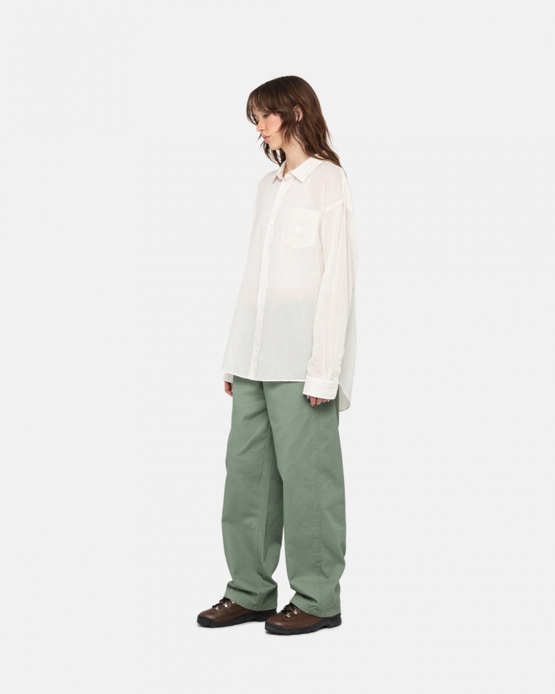 Stussy Workgear Trouser Twill - Unisex Pants Grøn | DKZDE14309