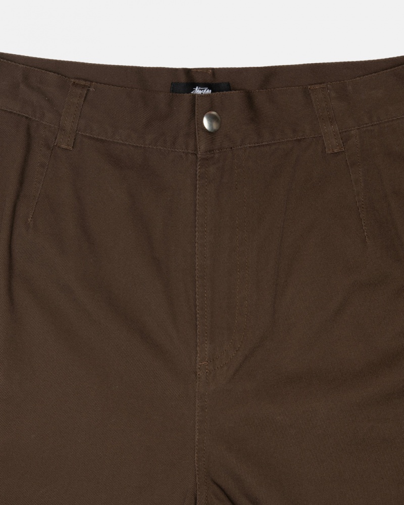 Stussy Workgear Trouser Twill - Unisex Pants Brune | DKZDE72514