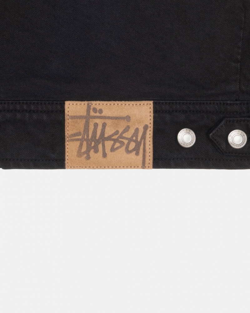 Stussy Zip Arbejds Jacket Overdyed - Unisex Jackets Sort | DKICD97960